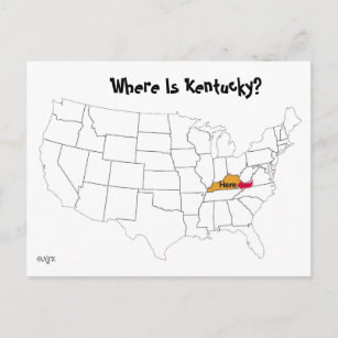 Wo ist Kentucky? Postkarte
