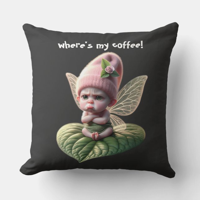 Wo ist mein Kaffee! Kissen (Vorderseite)