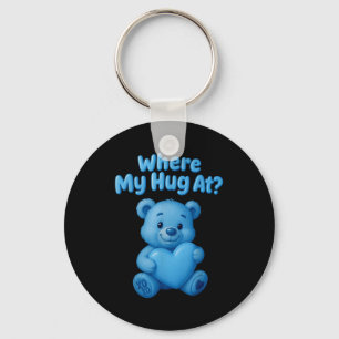 Wo ist mein Kuschelteddybär, der ein Herz hält, lu Schlüsselanhänger