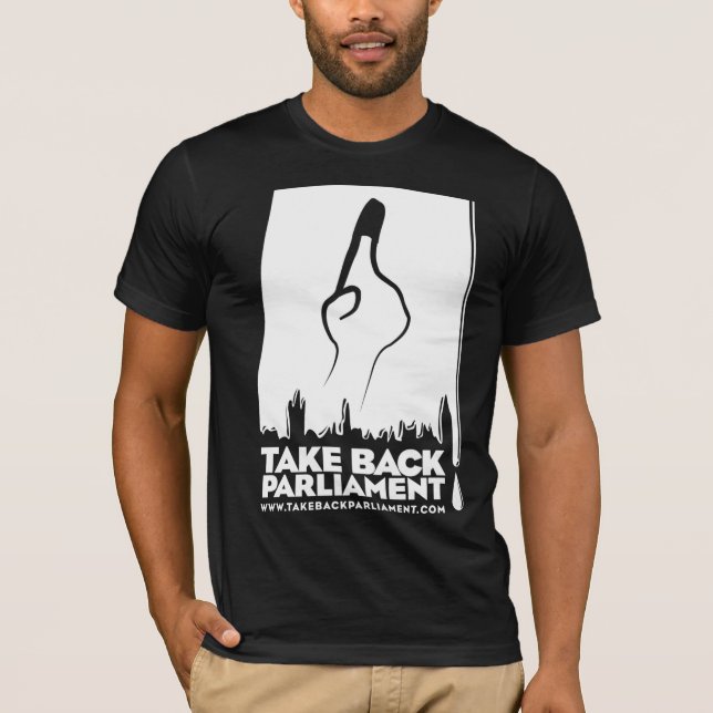 Wo ist meine Abstimmung? Der schwarze T - Shirt (Vorderseite)