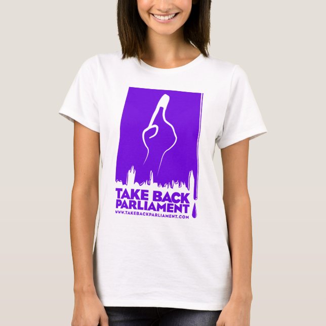 Wo ist meine Abstimmung? Der weiße T - Shirt der (Vorderseite)
