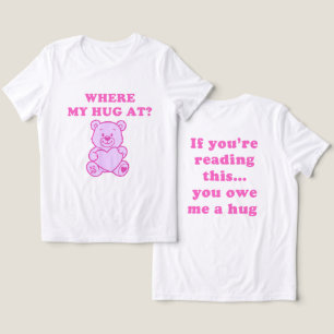 Wo ist meine Umarmung – Rosa Teddybär Lustiges Süß Tri-Blend Shirt