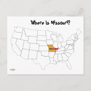 Wo ist Missouri? Postkarte