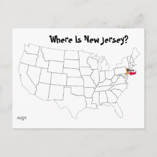 Wo ist New Jersey? Postkarte