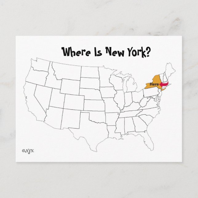 Wo ist New York? Postkarte (Vorderseite)
