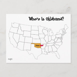 Wo ist Oklahoma? Postkarte