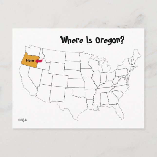 Wo ist Oregon? Postkarte (Vorderseite)