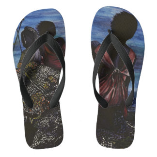 Wo ist Papa? Hafen Insel Flip Flops