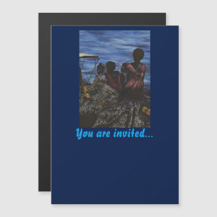 Wo ist Papa? Hafen Magneteinladung