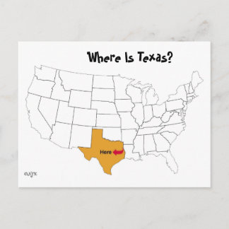 Wo ist Texas? Postkarte