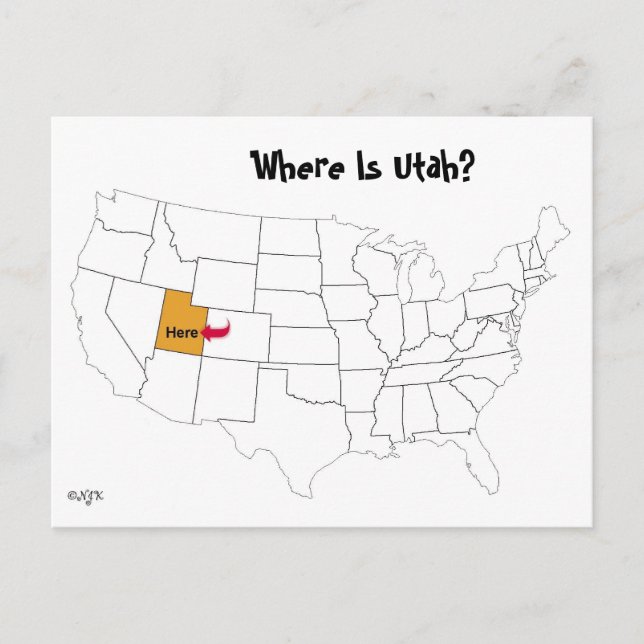 Wo ist Utah? Postkarte (Vorderseite)