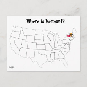 Wo ist Vermont? Postkarte