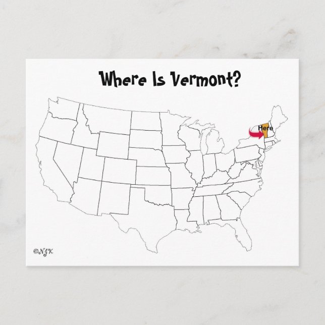 Wo ist Vermont? Postkarte (Vorderseite)