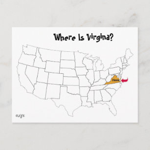 Wo ist Virgina? Postkarte