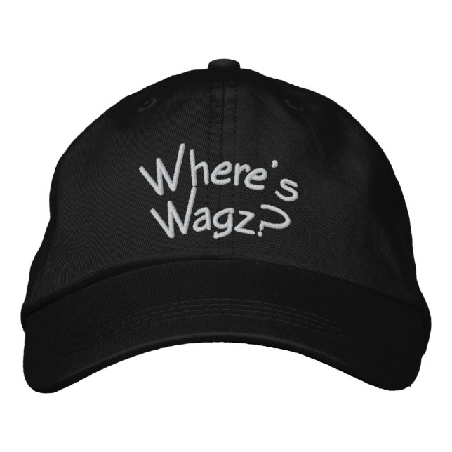 Wo ist Wagz? Bestickte Baseballkappe (Vorderseite)