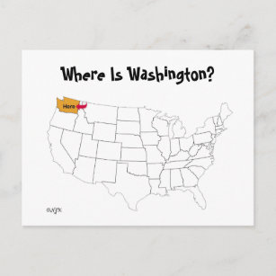 Wo ist Washington? Postkarte