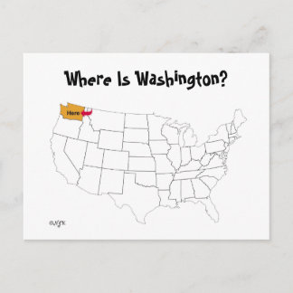 Wo ist Washington? Postkarte