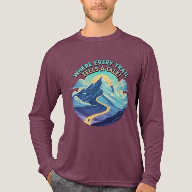 Wo jeder Weg eine Geschichte Ski erzählt Tri-Blend Shirt (Vorderseite)