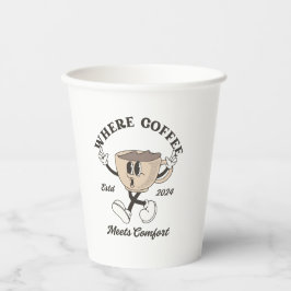 Wo Kaffee auf Komfort trifft Papiertasse Pappbecher