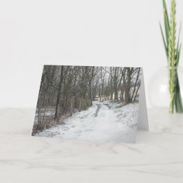 Wo kann die Straße Sie hinbringen? Feiertagskarte