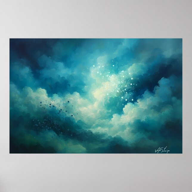 Wo Licht atmet Abstraktes Poster (Vorne)
