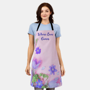 Wo Liebe wächst Schürze Florale Küchenschürze