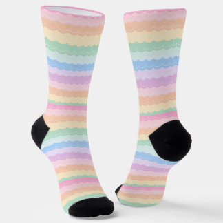 Wo man coole Socken kauft 00344 Pastell-Wellen-Soc