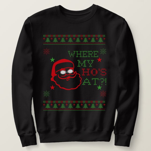 Wo meine Ferien sind, lustiges Santa Claus Shirt (Design vorne)