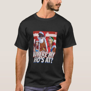 Wo meine Huren sind Pimp Weihnachten Santa Black C T-Shirt