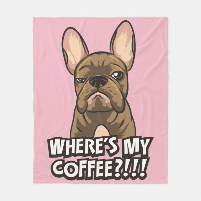 Wo meine Kaffeebaumwolldecke ist Fleecedecke (Vorderseite)