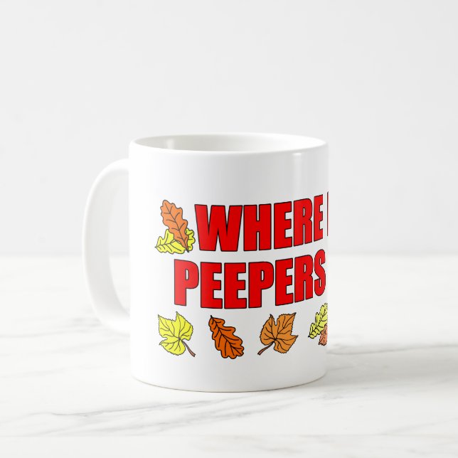 Wo meine Pächter am sonnigen Leaf Peeling Kaffeetasse (Vorderseite Links)