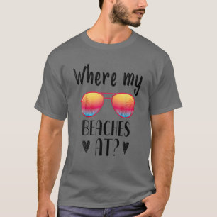 Wo meine Strände im Sommer der Ferien am sonnigen  T-Shirt