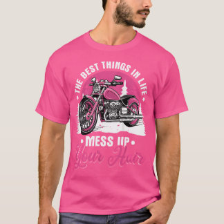 Wo Motorrad Frauen Motorrad Lustiges Fahrradliebha T-Shirt