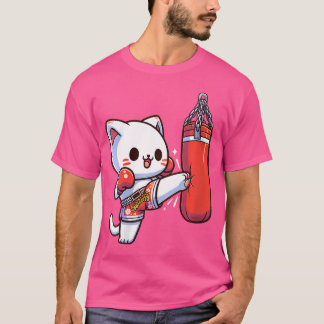 Wo Muay Thai Cat Thai Boxen für Muay Thai Kickbox T-Shirt