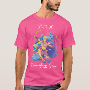 Wo Niedlich Kawaii Anime Archery Girl Otaku Japani T-Shirt