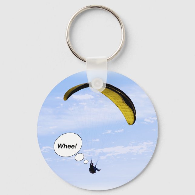 Wo! Paragliding im Schlüsselanhänger der Wolken (Vorderseite)
