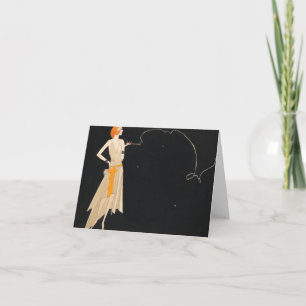 "Wo Rauch ist, ist auch Feuer" Flapper Blank Karte