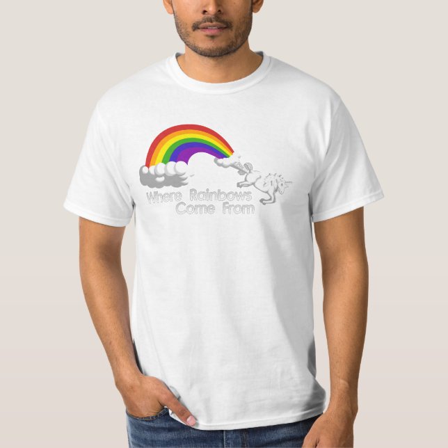 Wo Regenbogen von den T - Shirts kommen (Vorderseite)