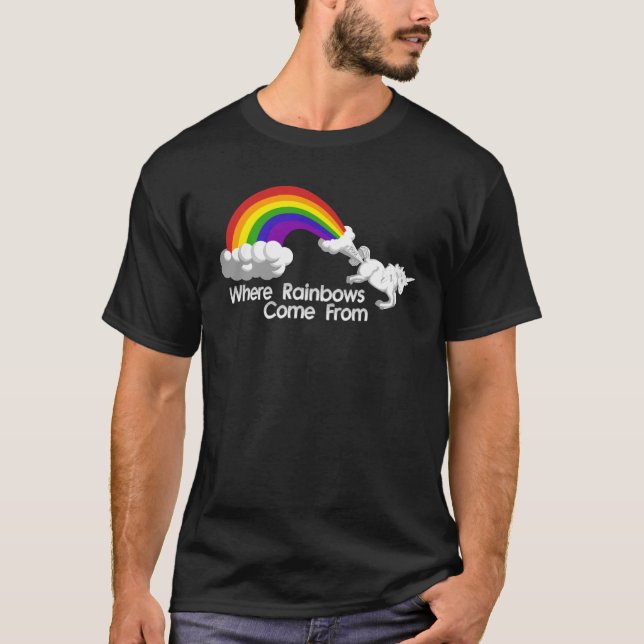 Wo Regenbogen von den T - Shirts kommen (Vorderseite)