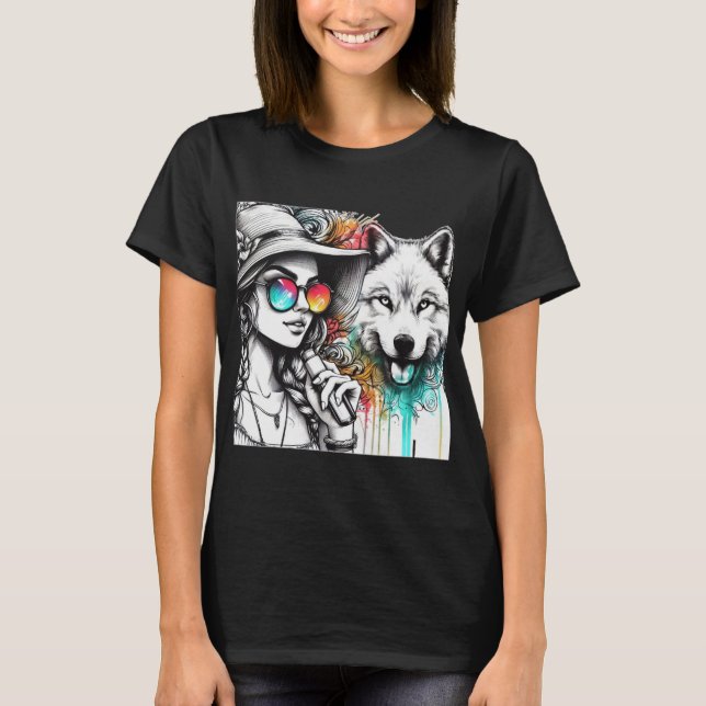 Wo Retro Cool Wild trifft T-Shirt (Vorderseite)