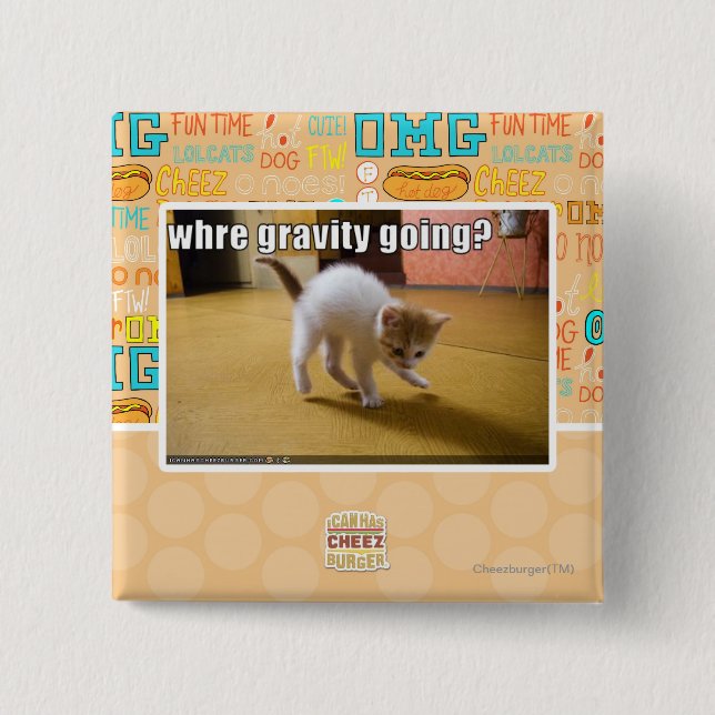 Wo Schwerkraftgehen? Button (Vorderseite)