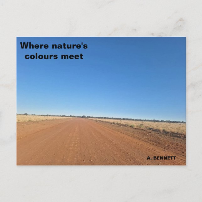 Wo sich die Farbe der Natur trifft Postkarte (Vorderseite)