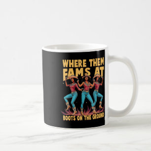 Wo sie an Booten auf den Cowgirls fliegen wir Kaffeetasse