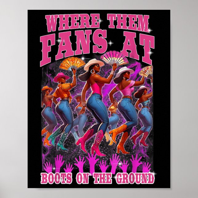 Wo sie an Booten auf den Cowgirls fliegen wir Poster (Vorne)