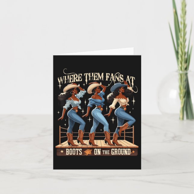 Wo sie bei Stiefeln auf dem Boden Funny Weste flie Karte (Vorderseite)