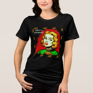 Wo sind alle? - Retro Comic Art T-Shirt Tri-Blend Shirt