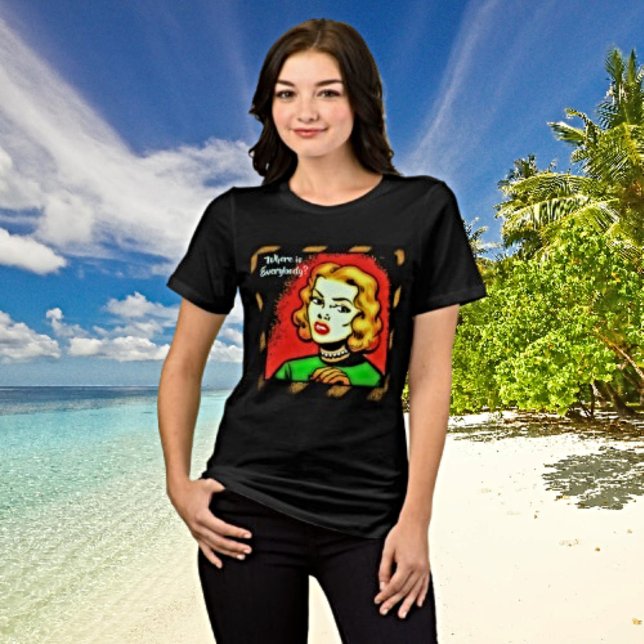 Wo sind alle? - Retro Comic Art T-Shirt Tri-Blend Shirt (Von Creator hochgeladen)
