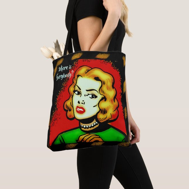 Wo sind alle? Retro Comic Book Style Tasche (Von Nahem)