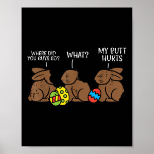 Wo sind deine Typ hin Chocolate Bunny Funny Funny  Poster