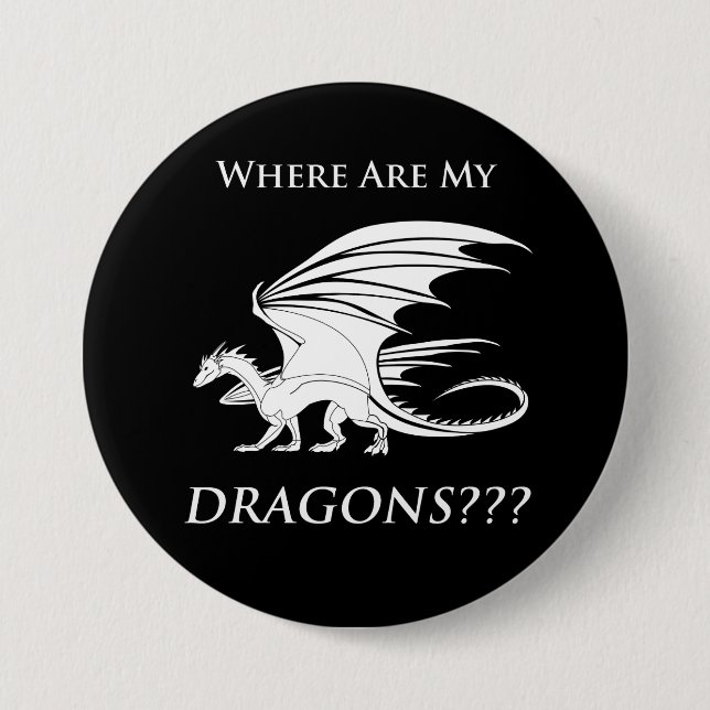 Wo sind meine Drachen??? Button (Vorderseite)